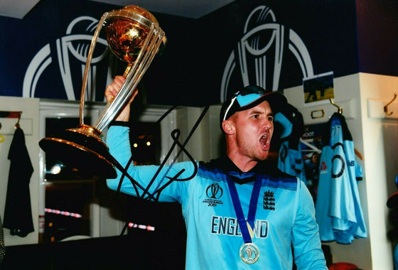 Jason ROY Signed 12X8 Photo 2019 England CRICKET World Cup AFTAL COA (2603)