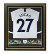 Lucas Moura Signed & Framed Shirt SPURS Genuine Tottenham Hotspur AFTAL COA (A)