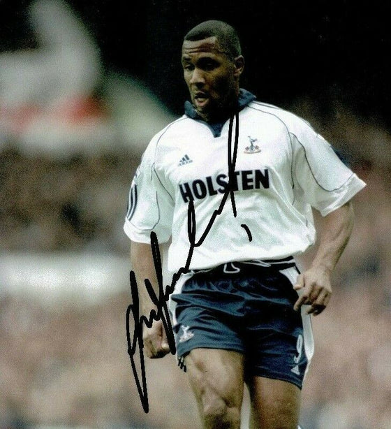 Les FERDINAND SIGNED 12X8 Photo Tottenham Hotspur AFTAL COA (1556)