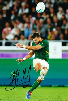  Handre Pollard Signed 12X8 Photo 2019 Rugby World Cup South Africa AFTAL COA (A)
