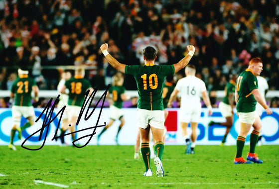 Handre Pollard Signed 12X8 Photo 2019 Rugby World Cup South Africa AFTAL COA (D)