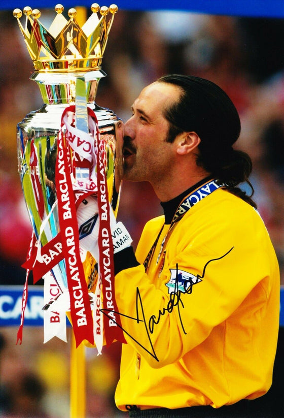 DAVID SEAMAN Signed 12X8 Photo Arsenal & England AFTAL COA (9126)