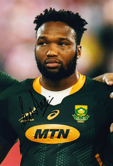  Lukhanyo Am Signed 12X8 Photo 2019 RWC SPRINGBOKS South Africa AFTAL COA (B)