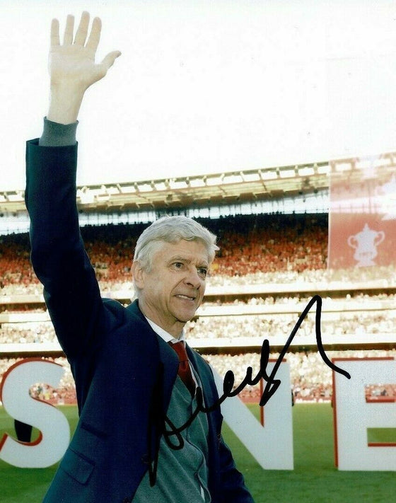 Arsene Wenger Signed 10X8 Arsenal F.C. PHOTO Autograph AFTAL COA (M)