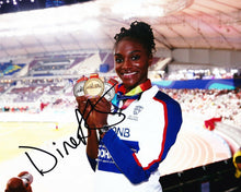  Dina Asher-Smith SIGNED 10X8 PHOTO World Championships DOHA AFTAL COA (Q)