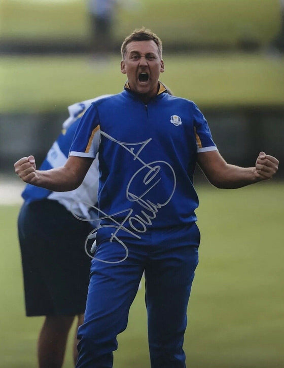 Ian Poulter Signed 16X12 Photo Ryder Cup Legend Private SIGNING AFTAL COA (G)