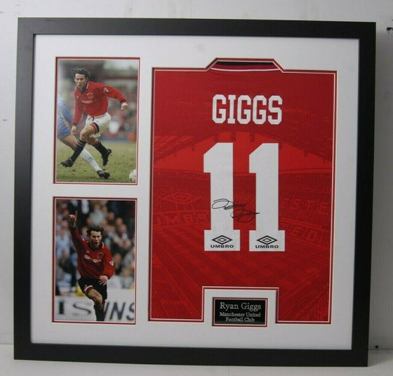 Ryan Giggs Signed & FRAMED Manchester United Jersey AFTAL COA (A)