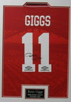 Ryan Giggs Signed & FRAMED Manchester United Jersey AFTAL COA (A)