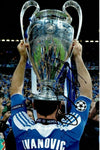 Branislav Ivanovic Signed 12X8 Munich 2012 Chelsea Trophy Photo AFTAL COA (1524)