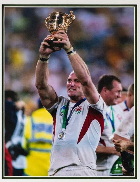 Lawrence Dallaglio FRAMED & Signed Photo Mount Display AUTOGRAPH ENGLAND RUGBY