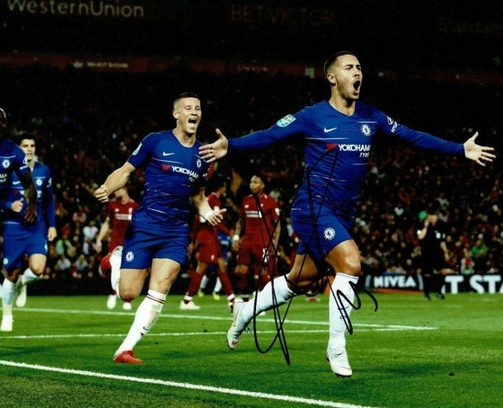 Eden Hazard Signed 10X8 Photo Chelsea FC Autograph AFTAL COA (M)