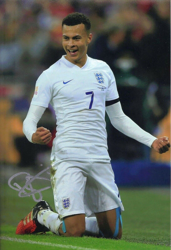 Dele Alli Signed 12X8 Photo ENGLAND SPURS Tottenham Hotspur AFTAL COA (1667)