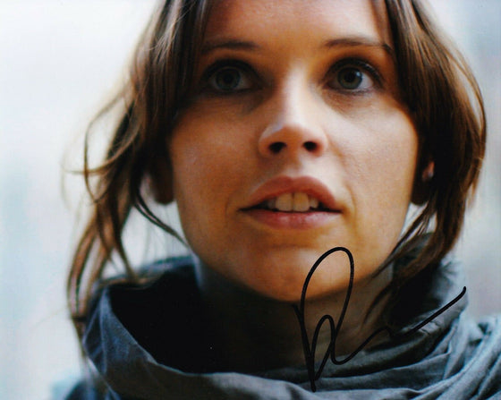 Felicity Jones Signed 10X8 Photo Rogue One: A STAR WARS Story AFTAL COA (7511)