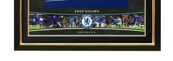 Eden Hazard Signed & Framed Shirt Chelsea FC AFTAL COA (A)