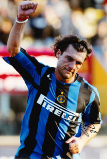  Christian Vieri Signed 12X8 Photo Inter Milan & Italy ITALIA AFTAL COA (9140)