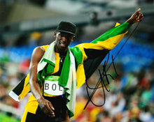  Usain Bolt Signed 10X8 PHOTO DISPLAY Olympics JAMAICA AFTAL COA (C)
