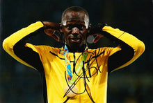  Usain Bolt Signed 12X8 PHOTO DISPLAY Olympics JAMAICA AFTAL COA (U)