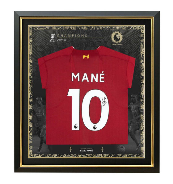 Sadio Mane Signed & Framed Liverpool F.C. Jersey Genuine Signature AFTAL COA