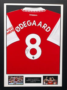  Martin Odegaard SIGNED & Framed Arsenal F.C. Shirt Genuine Autograph AFTAL COA