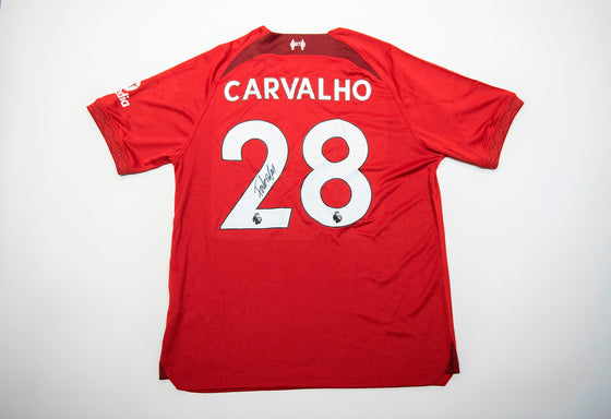 Fabio Carvalho Signed Liverpool F.C. Shirt Genuine Autograph AFTAL COA