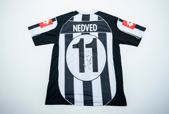 Pavel Nedved Signed Juventus Shirt Genuine Signature AFTAL COA