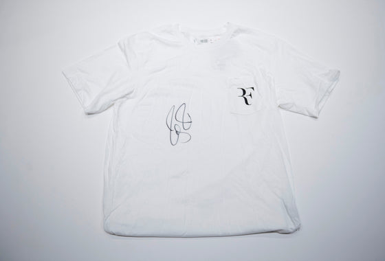 Roger Federer Signed Uniqlo Jersey Genuine Autograph Wimbledon US Open AFTAL COA
