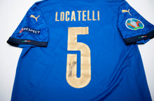  Manuel Locatelli Signed Shirt Italy ITALIA Euro 2020 AFTAL COA