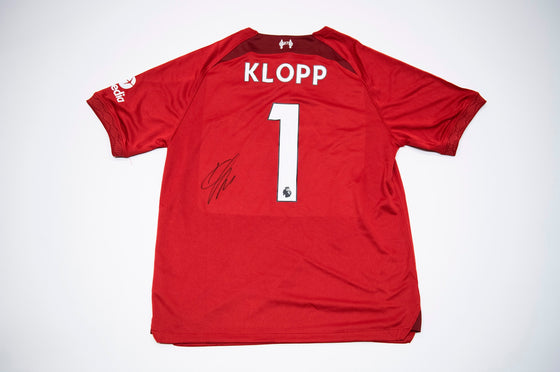 Jurgen Klopp Signed Liverpool FC Shirt Premier League Winner AFTAL COA