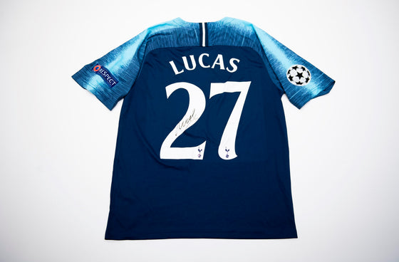 Lucas Moura Signed Shirt SPURS Genuine Autograph Tottenham Hotspur F.C AFTAL COA