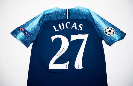 Lucas Moura Signed Shirt SPURS Genuine Autograph Tottenham Hotspur F.C AFTAL COA