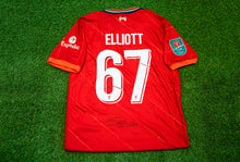  Harvey Elliott Signed Liverpool Shirt League Cup Exact PROOF AFTAL COA