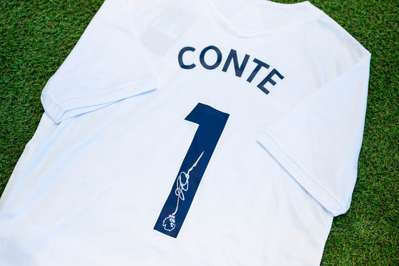 Antonio Conte Signed Tottenham Hotspur F.C. Shirt Genuine Shirt AFTAL COA