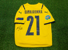  Gianluigi Donnarumma Signed Italy ITALIA Shirt Euro 2020 AFTAL COA