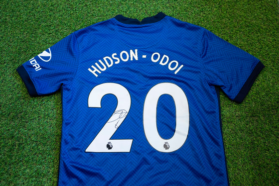 Callum Hudson-Odoi Signed Chelsea SHIRT Genuine Signature AFTAL COA