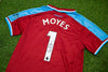 David Moyes SIGNED West Ham United F.C Shirt Genuine Autograph AFTAL COA