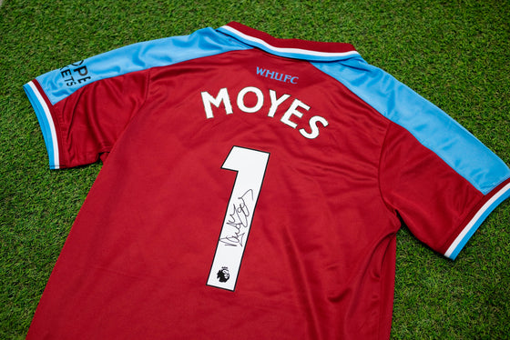 David Moyes SIGNED West Ham United F.C Shirt Genuine Autograph AFTAL COA