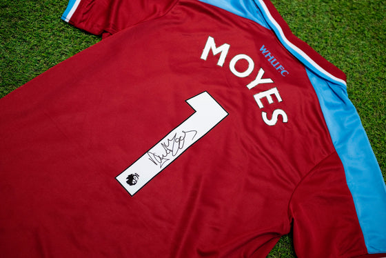 David Moyes SIGNED West Ham United F.C Shirt Genuine Autograph AFTAL COA