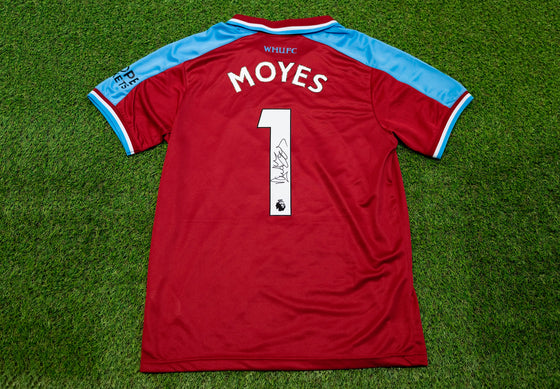 David Moyes SIGNED West Ham United F.C Shirt Genuine Autograph AFTAL COA