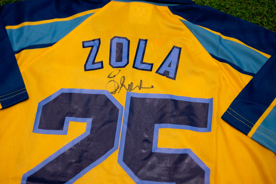 Gianfranco Zola Signed Chelsea FC Shirt Genuine Signature AFTAL COA