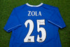 Gianfranco Zola Signed Chelsea F.C. Jersey Genuine Autograph AFTAL COA