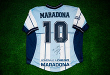  Diego Maradona Signed 2001 Argentina Farewell Testimonial Shirt AFTAL COA