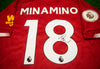 Takumi Minamino Signed Liverpool FC Shirt Premier League Champions AFTAL COA (A)