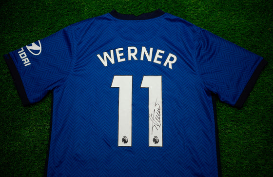 Timo Werner Signed Chelsea F.C. SHIRT Genuine Signature AFTAL COA (B)