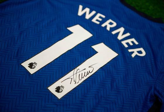Timo Werner Signed Chelsea F.C. SHIRT Genuine Signature AFTAL COA (B)
