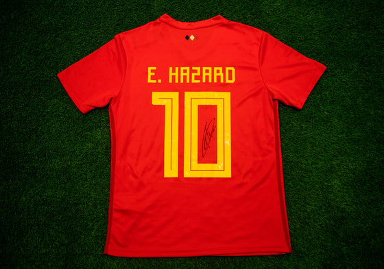 Eden Hazard Signed Belgium Shirt Genuine Signature AFTAL COA