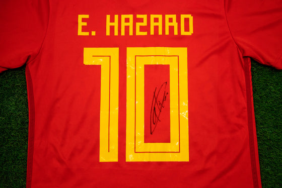 Eden Hazard Signed Belgium Shirt Genuine Signature AFTAL COA