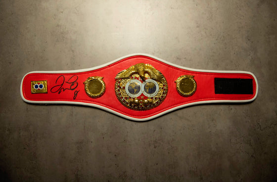Floyd Mayweather Signed IBF Mini Belt Proof Genuine Signature AFTAL COA
