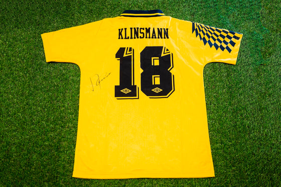 Jurgen Klinsmann SIGNED Tottenham Hotspur F.C.Shirt Genuine Autograph AFTAL COA