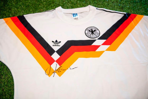 Jurgen Klinsmann SIGNED Germany 1990 World Cup Shirt Genuine Autograph AFTAL COA