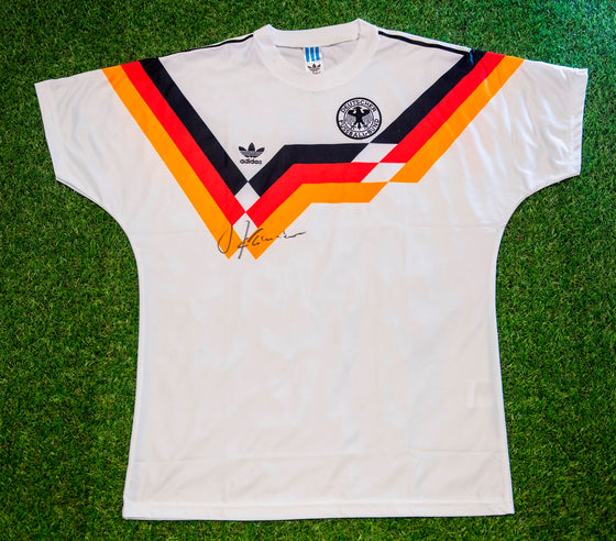 Jurgen Klinsmann SIGNED Germany 1990 World Cup Shirt Genuine Autograph AFTAL COA
